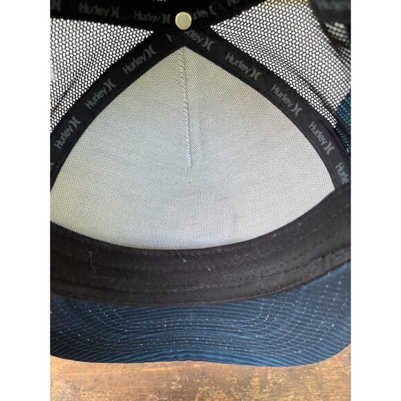 Hurley Mens Adjustable Mesh Snapback Hat With Striped Front Panel & Logo Patch W - Picture 5 of 6